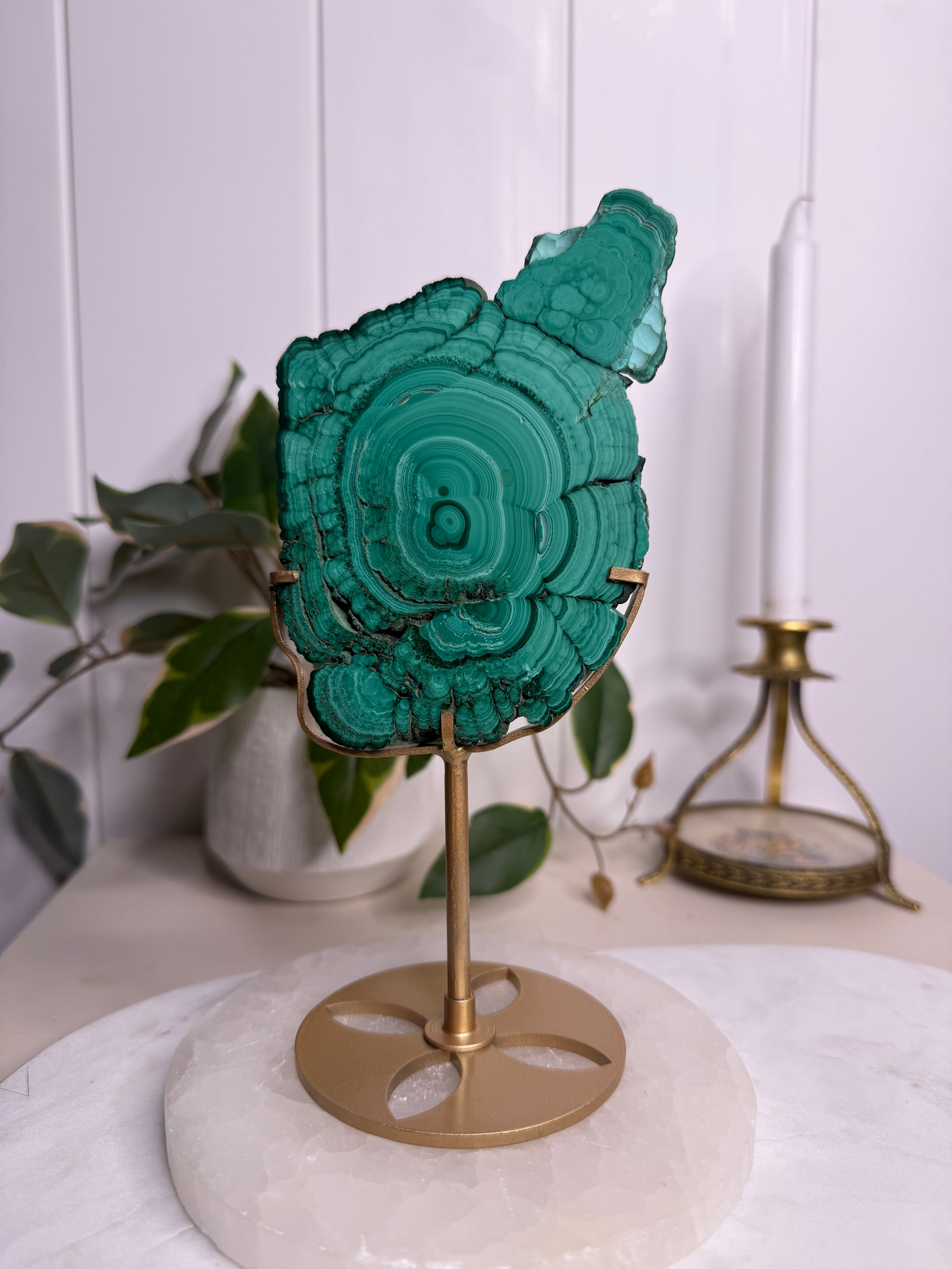 Malachite Statement Piece and Stand