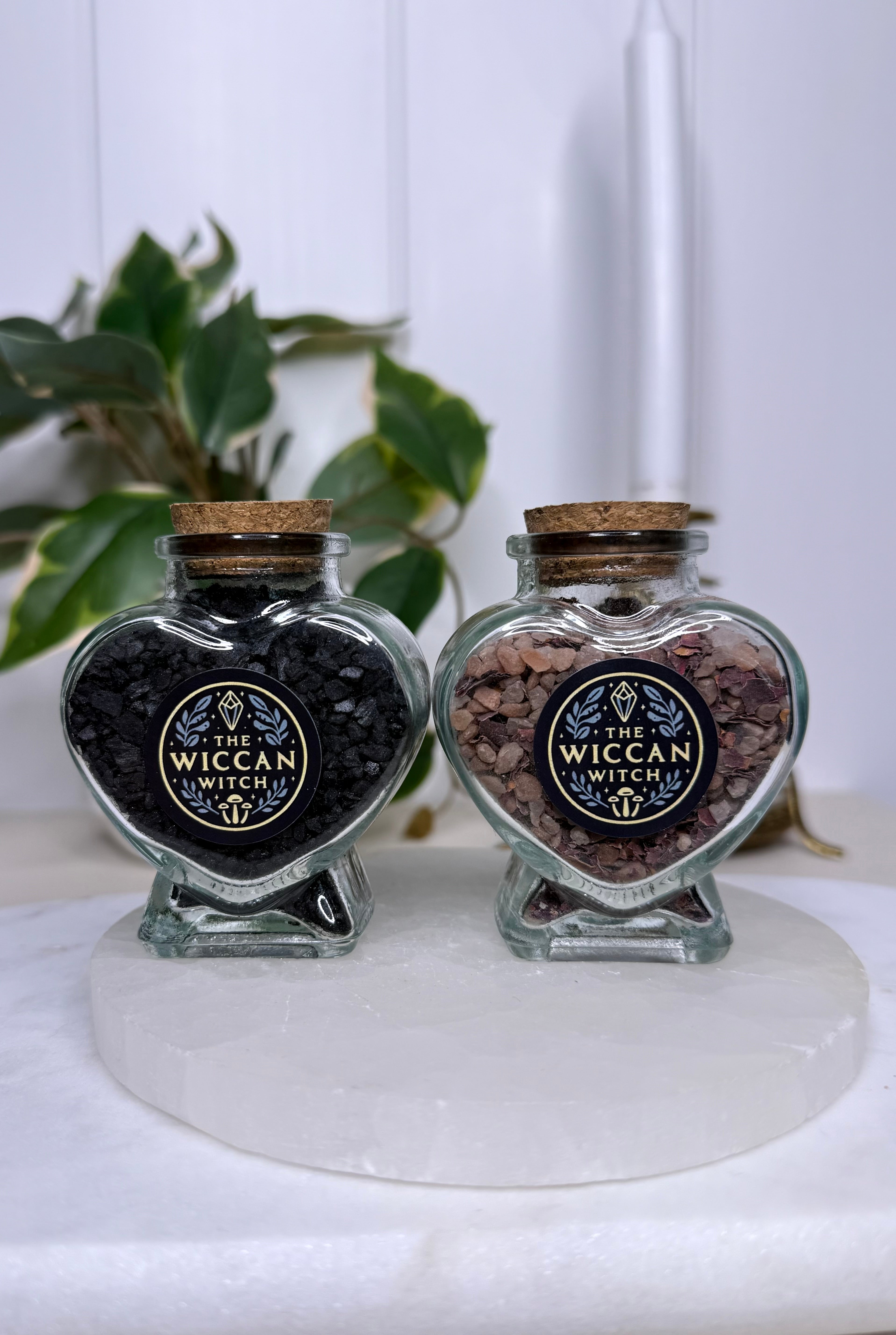 Pink and Black Witches Salt Set