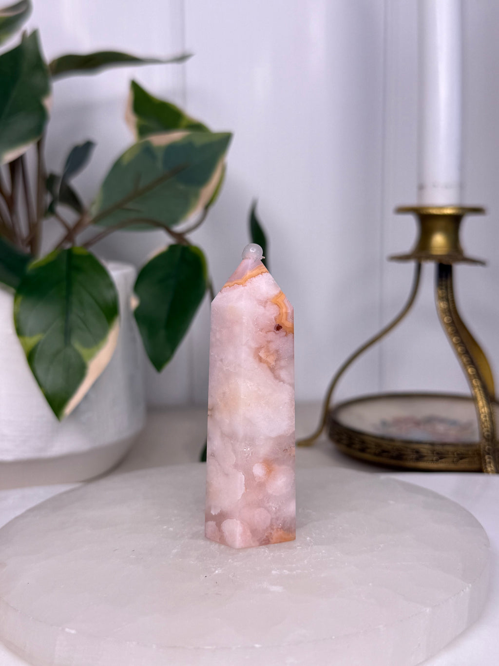 Carnelian Flower Agate Tower
