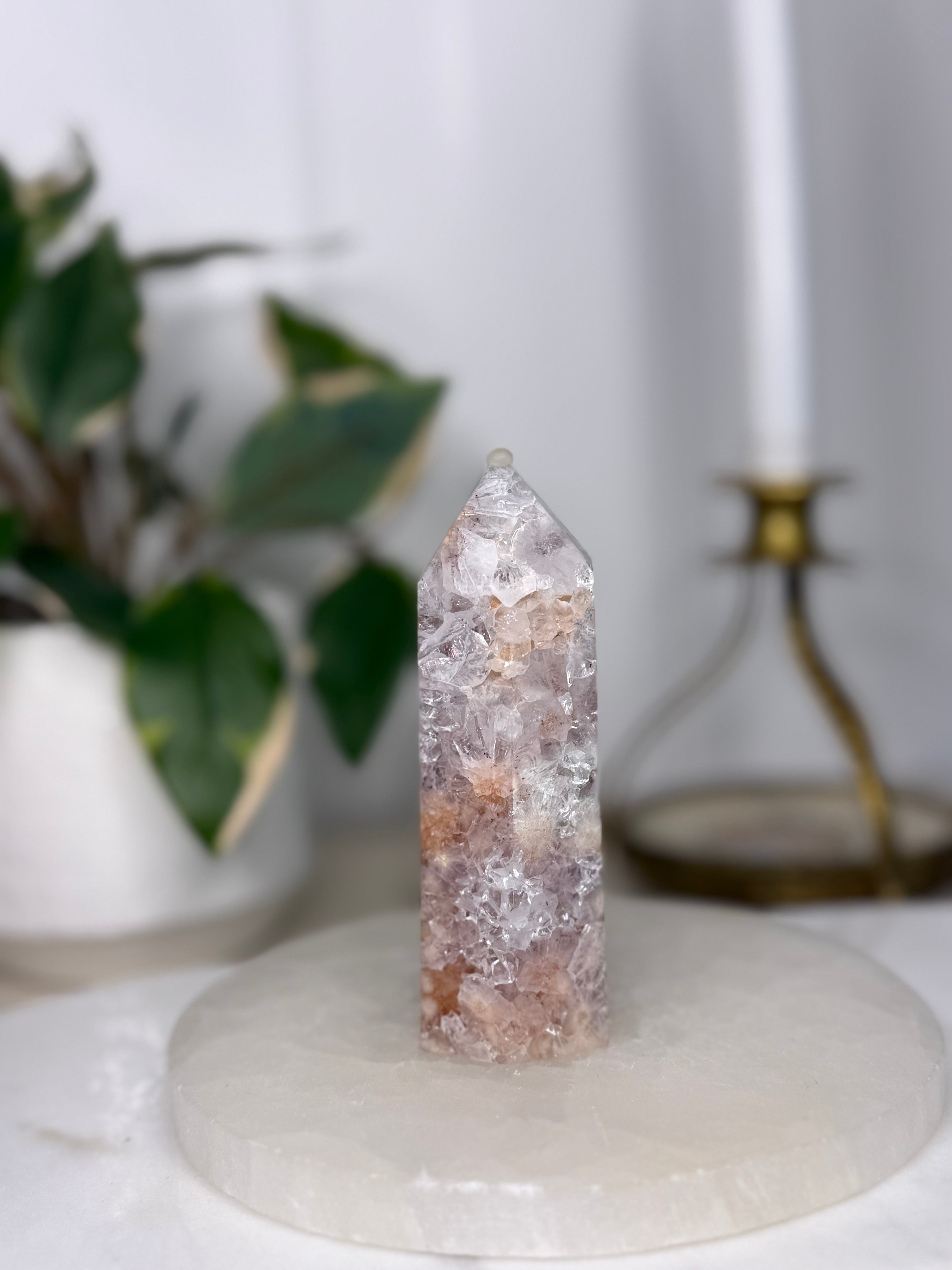 Pink Amethyst & Flower Agate