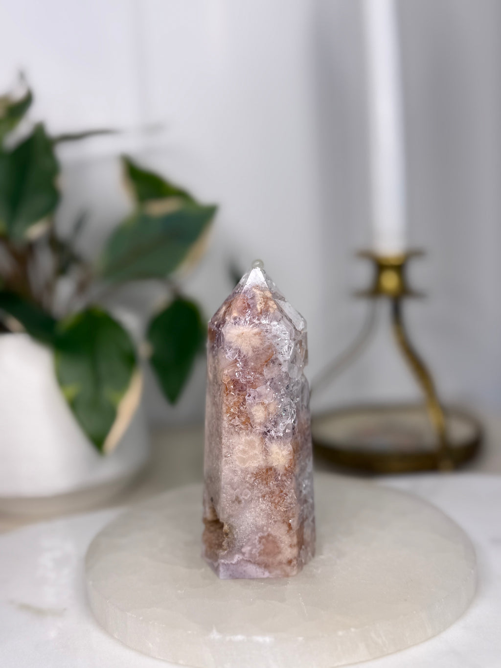 Pink Amethyst & Flower Agate