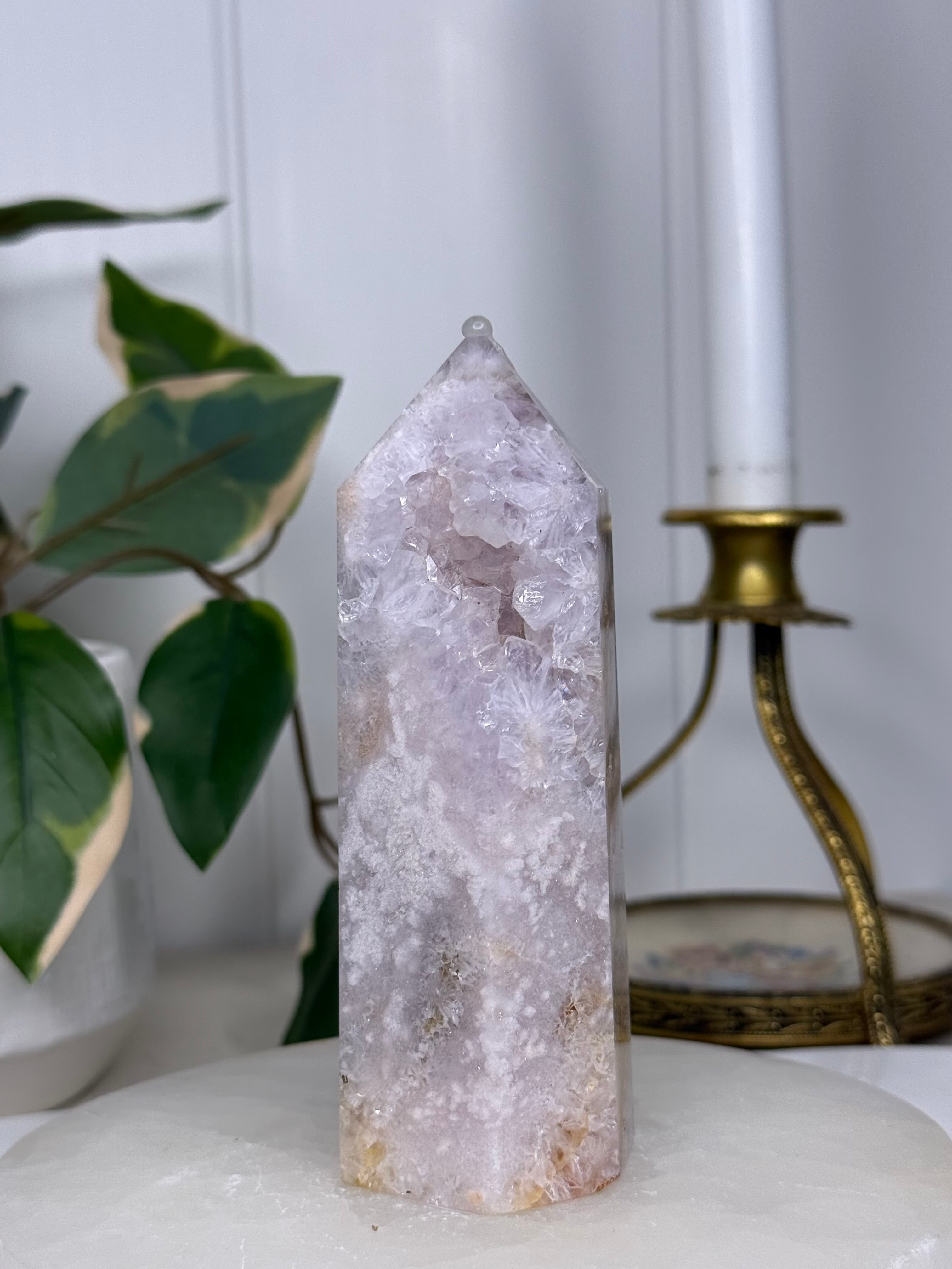 Pink Amethyst & Flower Agate