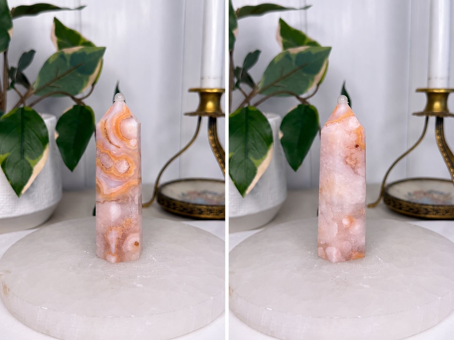 Carnelian Flower Agate Tower