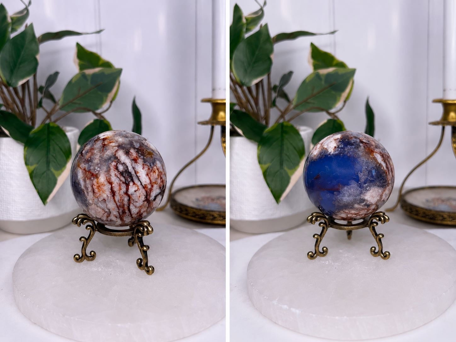 Blue Flower Agate Sphere